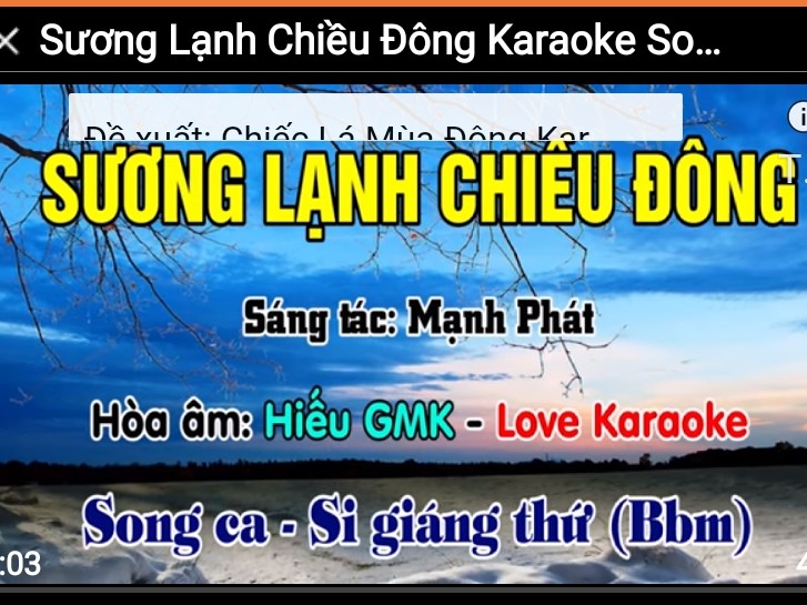 Sương Lạnh Chiều Đông Karaoke Song Ca – ST: Mạnh Phát | Beat Chuẩn | Love Karaoke